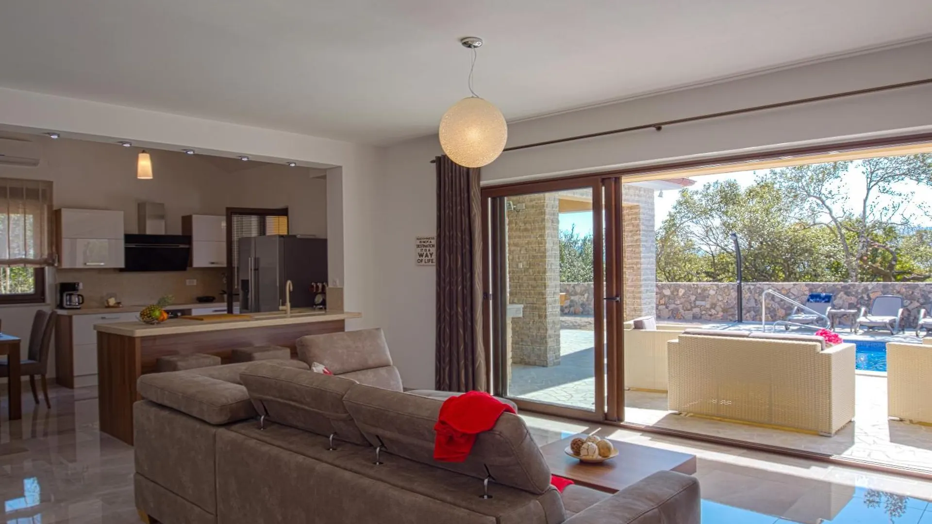 Modern Villa With Pool, Sea View, Near The Sea And The Beach - By Traveler Tourist Agency Krk Id 2168 Pinezici  Croatia